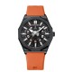 Мужские часы Curren 8437 Black-Brown с силиконовым ремешком и минеральным стеклом