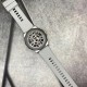 Мужские наручные часы Curren 8437 Silver-White с серебристым корпусом и силиконовым ремешком