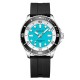 Мужские наручные часы Curren 8448 Silver-Blue-Black с минеральным стеклом и силиконовым ремешком