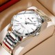Мужские часы Curren 8452 Silver-White с минеральным стеклом и серебристым браслетом