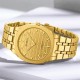 Мужские классические часы Curren 8444 Gold в золотистом цвете с металлическим браслетом