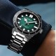 Мужские наручные часы Curren 8450 Silver-Green с серебристым браслетом и зеленым циферблатом