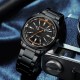 Мужские часы Curren 8455 All Black — Классические стальные часы в черном цвете