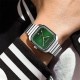 Чоловічий годинник Curren 8460 Silver-Green з зеленим циферблатом та сталевим браслетом
