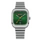 Чоловічий годинник Curren 8460 Silver-Green з зеленим циферблатом та сталевим браслетом