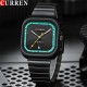 Чоловічий наручний годинник Curren 8460 All Black з мінеральним склом та сталевим корпусом