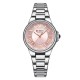 Женские наручные часы Curren 9091 Silver-Pink с розовым циферблатом и серебристым браслетом