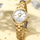 Женские часы Curren 9094 Gold-White с золотистым браслетом и минеральным стеклом