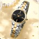 Женские часы Curren 9094 Silver-Gold-Black с минеральным стеклом и стальным браслетом
