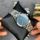 Мужские часы Curren 8439L Silver-Gold-Green с зеленым циферблатом и металлическим браслетом