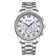 Мужские часы Curren 8466 Silver-White с серебристым браслетом и функцией хронографа