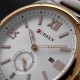 Чоловічий класичний годинник Curren 8471 Silver-Gold-White зі сталевим браслетом та календарем