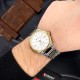 Чоловічий класичний годинник Curren 8471 Silver-Gold-White зі сталевим браслетом та календарем