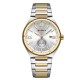 Чоловічий класичний годинник Curren 8471 Silver-Gold-White зі сталевим браслетом та календарем