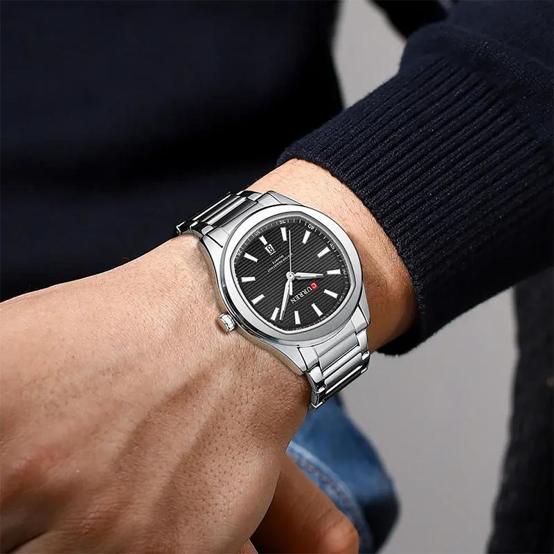 Curren 8474 Silver-Black STOPPED