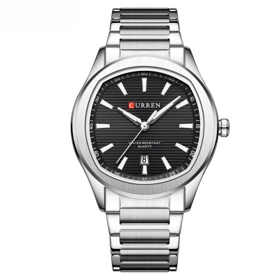 Curren 8474 Silver-Black STOPPED