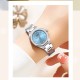 Жіночий годинник Curren 9100 Silver-Blue зі сріблястим браслетом та синім циферблатом