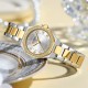 Женские часы Curren 9100 Silver-Gold-White из нержавеющей стали, комбинированный браслет