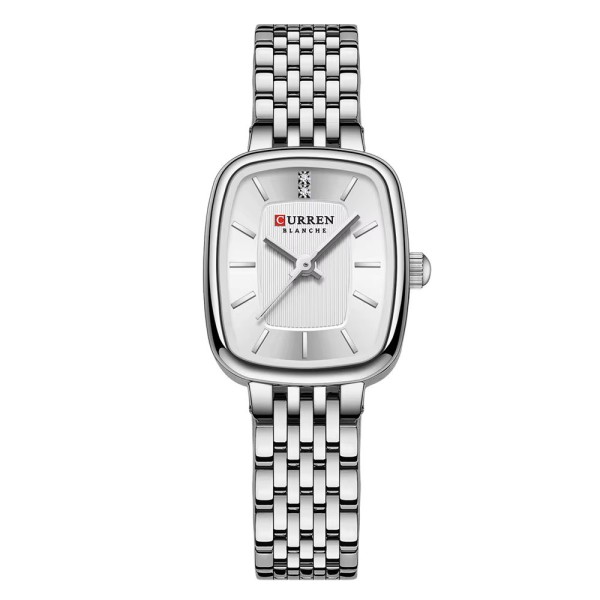 Жіночий годинник Curren 9093 Silver-White у класичному стилі зі сріблястим браслетом
