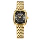 Женские часы Curren 9093 Gold-Black с золотистым браслетом и черным циферблатом