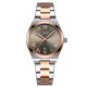 Женские часы Curren 9095 Gold-Silver-Brown с минеральным стеклом и стальным браслетом