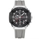 Чоловічий наручний годинник Curren 8462 Silver-Black з хронографом та силіконовим ремінцем