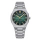 Мужские наручные часы Curren 8456 Silver-Green в классическом стиле с серебристым браслетом