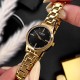 Женские часы Curren 9094 Gold-Black с металлическим браслетом и минеральным стеклом