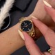 Женские часы Curren 9094 Gold-Black с металлическим браслетом и минеральным стеклом