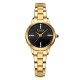 Женские часы Curren 9094 Gold-Black с металлическим браслетом и минеральным стеклом