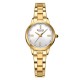 Женские часы Curren 9094 Gold-White с золотистым браслетом и минеральным стеклом
