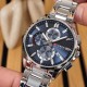 Мужские наручные часы Curren 8475 Silver-Blue с хронографом и календарем