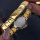Жіночий годинник Curren 9109 Gold-Black із золотистим металевим браслетом та чорним циферблатом