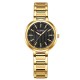 Жіночий годинник Curren 9109 Gold-Black із золотистим металевим браслетом та чорним циферблатом