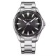 Мужские классические часы Curren 8424 Silver-Black с серебристым металлическим браслетом