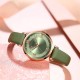 Женские часы Curren 9079 Rose Gold-Light Green с минеральным стеклом и зеленым ремешком