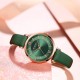 Жіночий годинник Curren 9079 Rose Gold-Dark Green з мінеральним склом та зеленим ремінцем