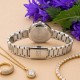 Женские часы Curren 9051 Silver-Pink с серебристым браслетом и розовым циферблатом