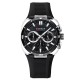 Чоловічий годинник Curren 8502 Black-Silver з хронографом та силіконовим ремінцем
