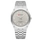 Чоловічий класичний годинник Curren 8504 Silver зі сріблястим браслетом та мінеральним склом
