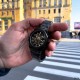 Мужские механические часы Gusto Skeleton Black-Gold с автоподзаводом и прозрачным циферблатом