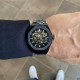 Мужские механические часы Gusto Skeleton Black-Gold с автоподзаводом и прозрачным циферблатом