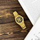 Мужские механические часы Gusto Skeleton Gold-Black с автоподзаводом и золотистым браслетом