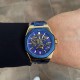 Мужские механические часы Gusto Skeleton Blue-Gold с автоподзаводом и синим браслетом