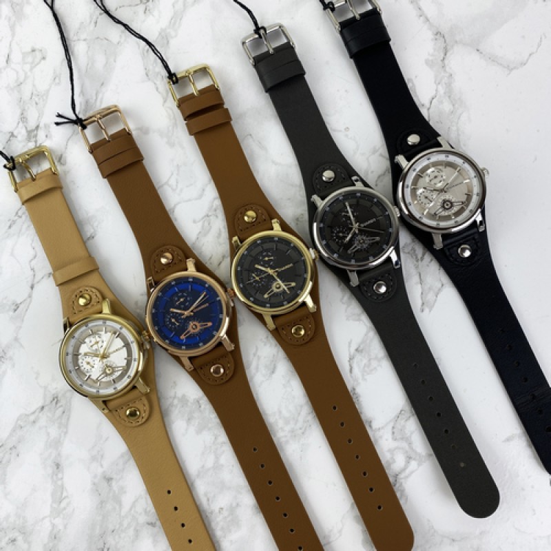 Жіночий годинник Guardo 011265-5 Brown-Cuprum-Blue з синім циферблатом та шкіряним ремінцем