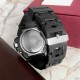 Мужские спортивные часы Sanda 739 Black-Gold с комбинированным циферблатом и подсветкой