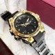 Мужские спортивные часы Sanda 739 Black-Gold с комбинированным циферблатом и подсветкой