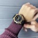 Мужские спортивные часы Sanda 739 Black-Gold с комбинированным циферблатом и подсветкой