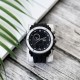 Мужские спортивные часы Sanda 6012 Black-Silver с комбинированным циферблатом и защитой 50 м