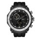 Мужские спортивные часы Sanda 6012 Black-Silver с комбинированным циферблатом и защитой 50 м